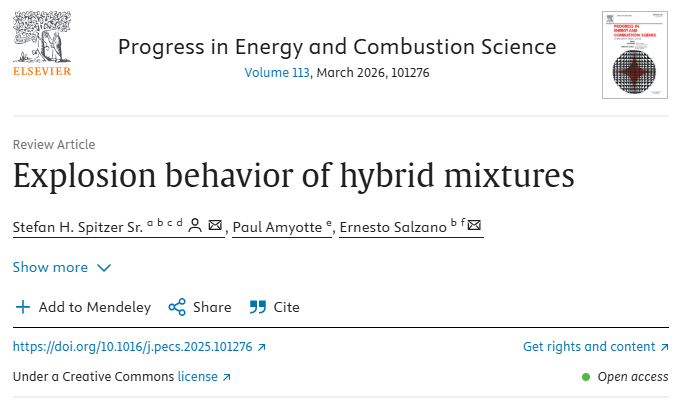 Explosion behavior of hybrid mixtures cover page