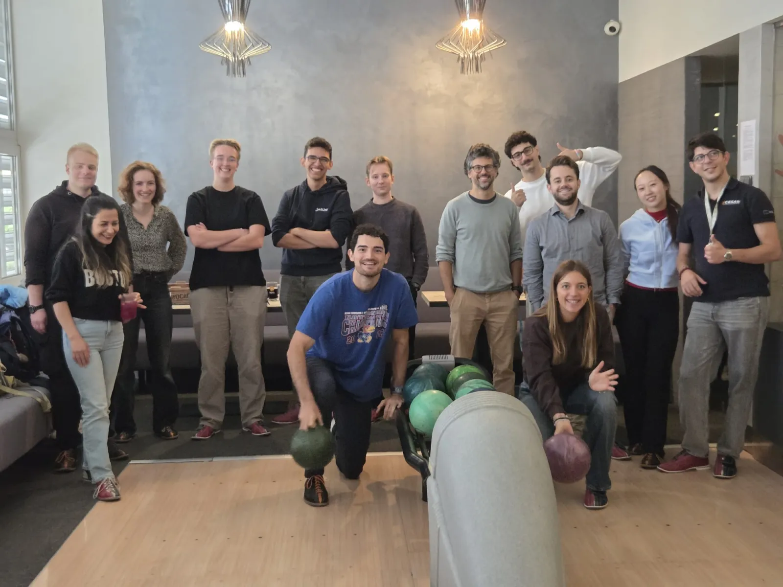 CESAR trainees together during a social evening